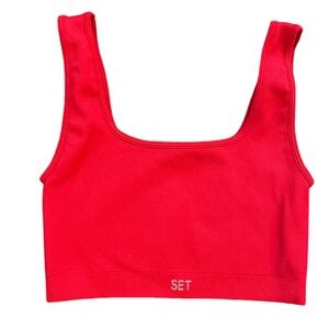 SET Active Box Cut Bra sz medium, Red, NWOT